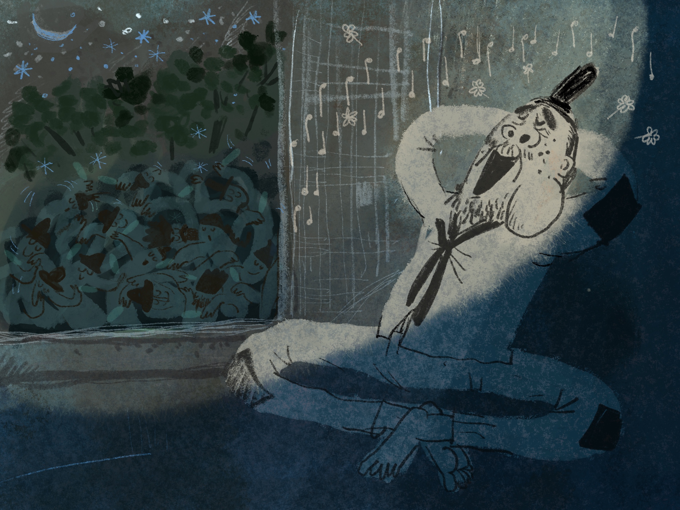 박정순 작가의 그림책 작품 "혹부리 영감님"