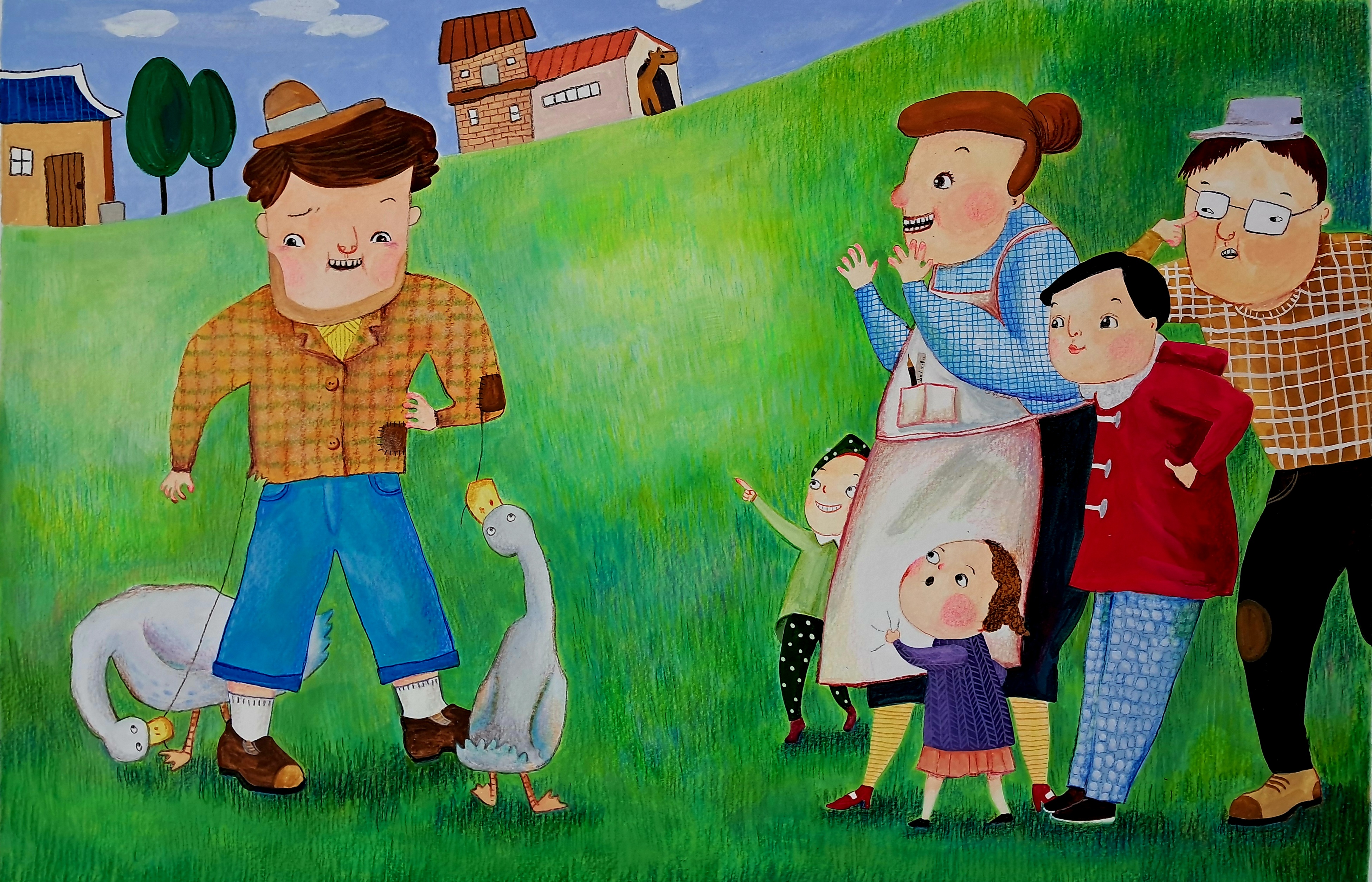 황지영 작가의 그림책 작품 "요셉의 작고 낡은 오버코트가..."